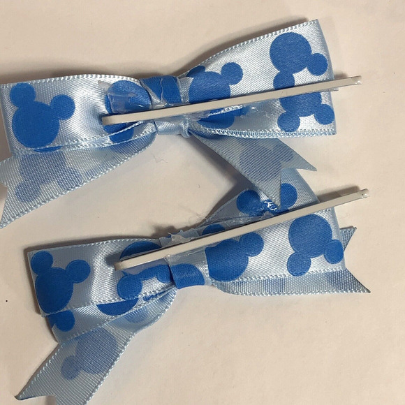 Hair Clip Barrette Lot Disney Ribbon Bow Trendy Coquette Ursula Minnie Mickey - Picture 9 of 10